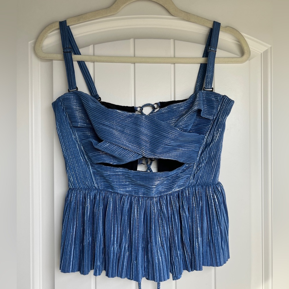 Sabina Musayev Lizi Top in Blue